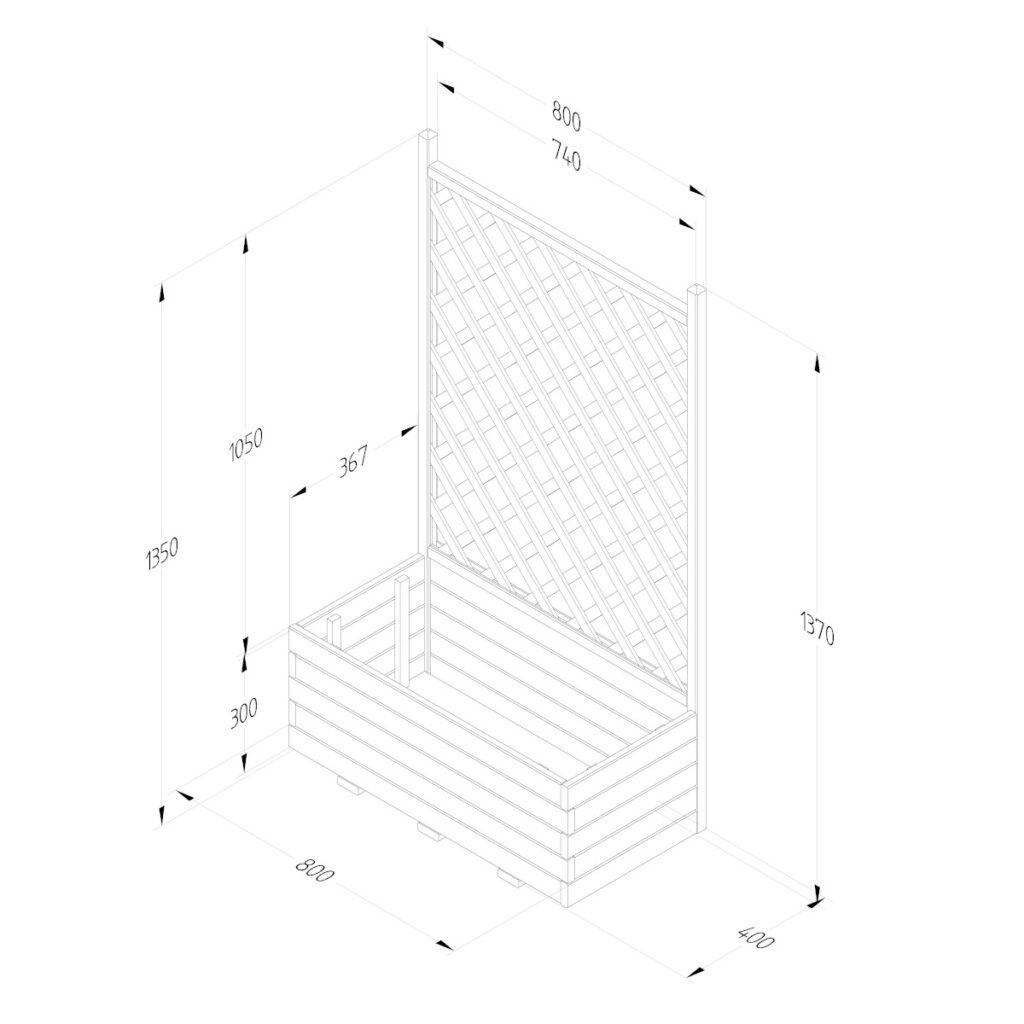 Forest Garden Trellis Planter 5013053190616 2